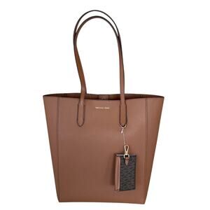 Michael Kors Vincent Large Saffiano Leather Brown Tote Bag With Card Case NWT